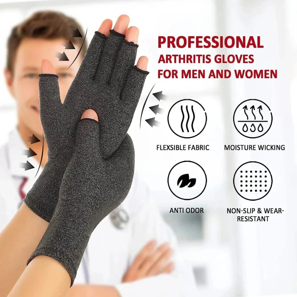 Crafter's Compression Gloves (Open-Finger) — 2-Pack + Free 