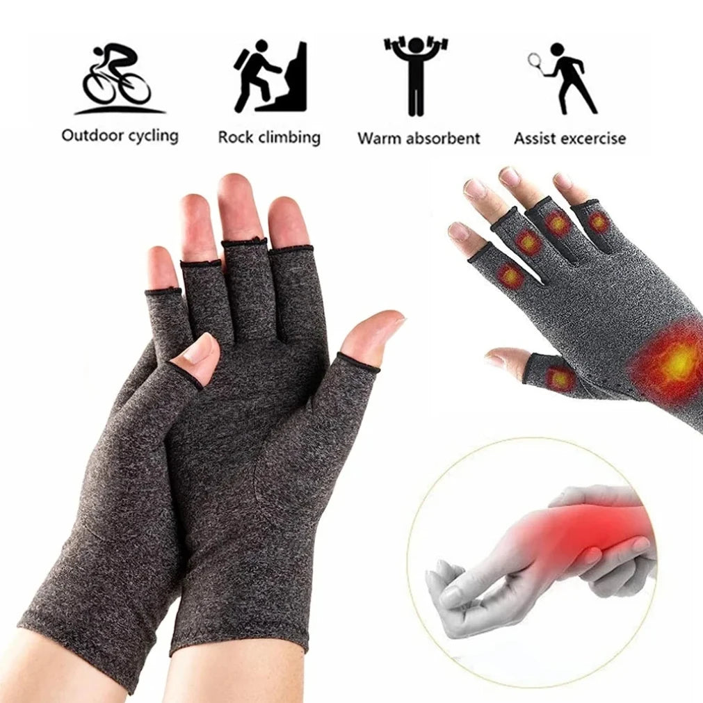 Crafter's Compression Gloves (Open-Finger) — 2-Pack + Free "Keep Making" Hand Wellness Guide