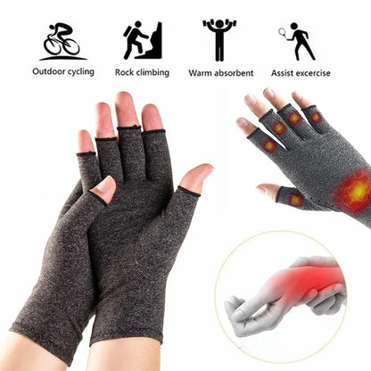 Crafter's Compression Gloves (Open-Finger) — 2-Pack + Free "Keep Making" Hand Wellness Guide